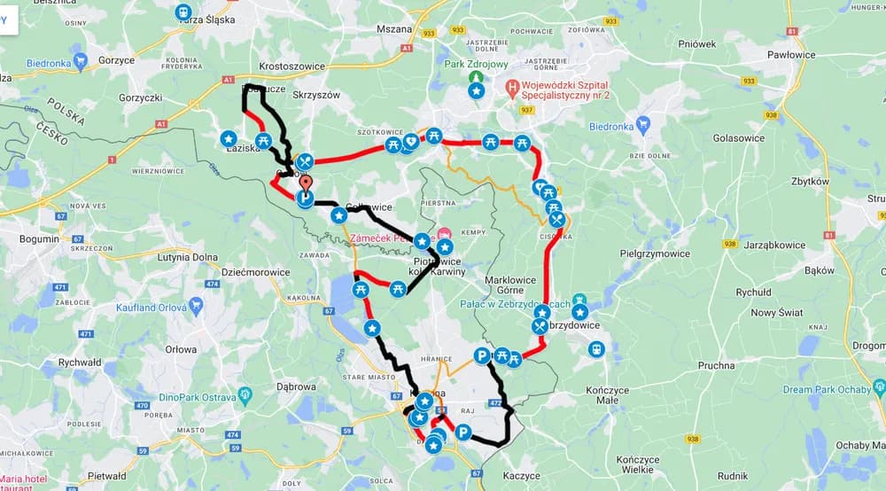 Mapa żelaznej trasy rowerowej - odkryj najpiękniejsze miejsca