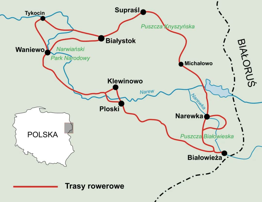 Białowieża trasy rowerowe mapa – odkryj najlepsze szlaki rowerowe